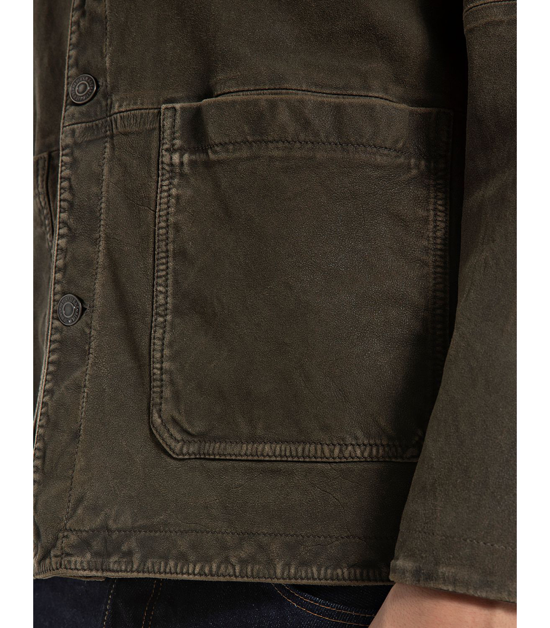 ヴィンテージ ウォッシュゴートスウェードジャケット 詳細画像 グレー 6